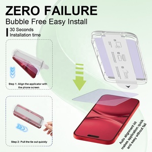 Kit de protection d'écran en verre trempé anti-lumière bleue 10s <span class=keywords><strong>Zero</strong></span> Mistake Easy Align Tray pour iPhone 18 17 16, installation facile - Product Image 4