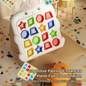 Customized Montessori Educational Toys ABS Creative Match Shapes Geometry <b>Puzzles</b> Jigsaw Parent-child Interactive Desktop Toys - Product Image 4