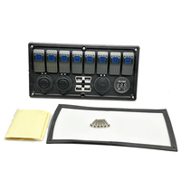 Panneau de commutation à bascule 8 voies avec prise d'alimentation double 50A et double port USB