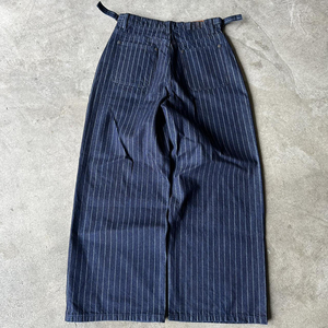 Quần Jean Nam Màu Xanh Navy, Dáng Baggy, Sọc Nhỏ, Sản Xuất Tùy Chỉnh, Số Lượng Đặt Hàng Tối Thiểu Thấp, Mẫu Mới Nhất Năm 2025 - Product Image 2