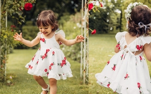 Vêtements pour enfants et bébés en gros, vêtements pour enfants brodés personnalisés, robe de fête à fleurs pour petites filles - Product Image 5