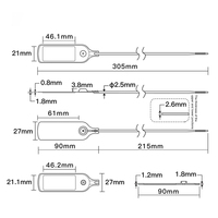 Étiquette RFID UHF en plastique jetable, étanche, antivol, avec puce U9, fréquence UHF 860-960 MHz
