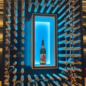 Custom <b>Large</b> Luxury Wine Cabinet Electric/battery Dual-zone Temperature Control Stainless Steel Construction for Commercial Use - Product Image 4
