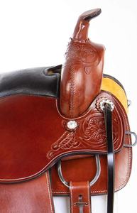 Ensemble de selles Western tout usage confortable en cuir véritable comprenant un collier de poitrine usiné pour le plaisir de la randonnée pédestre - Product Image 3