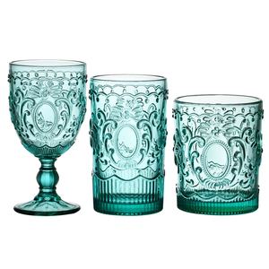 Produttori di prodotti cinesi personalizzati bicchiere da vino rosso <span class=keywords><strong>colorato</strong></span> goffrato Vintage, <span class=keywords><strong>bicchieri</strong></span> da vino colorati calice - Product Image 1