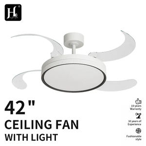 Ventilateur de plafond LED invisible rétractable de haute qualité, personnalisable, pour l'intérieur, 42W, 42 pouces, ABS, 4 pales, avec télécommande - Product Image 3