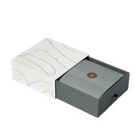 Boîte à tiroirs pliable portable haut de gamme personnalisée, en forme de livre, en papier d'art, emballage rigide en carton coulissant, emballage plat