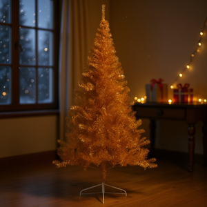 ต้นคริสต์มาสสีทอง D0100HXML22 ขนาด 7 ฟุต ทนทาน ตกแต่งภายในบ้านได้ ต้นไม้สไตล์โมเดิร์นสำหรับเทศกาลวันหยุด ติดตั้งง่าย - Product Image 2
