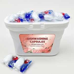 Umwelt freundliche Einweg-OEM-ODM-Küchen reinigung Automatisches Waschmittel Wasser lösliches Gel Geschirrs püler kapseln Kapseln - Product Image 3