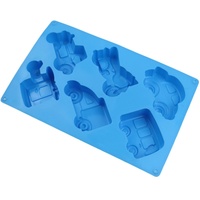 Moule à gâteau en silicone en gros - 6-en-1 formes variées (voiture/camion/riz) - Moules en plâtre pour cuisson vapeur - Modèle XG1212 - Emballage en vrac