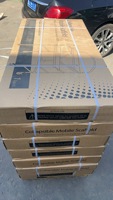 Échafaudage mobile pliable en acier peint, plateforme réglable en forme de H avec roues verrouillables pour usage intérieur et extérieur
