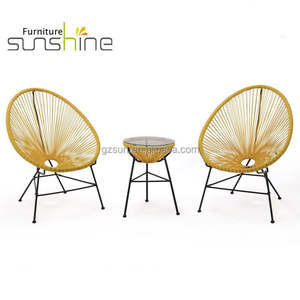 Chaises d'extérieur pour restaurant Meubles Party Home Garden Chair Set Rotin Wicker String Egg Loisirs Steel Modern Designer - Product Image 2