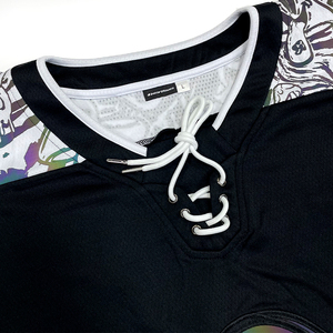 เสื้อเจอร์ซีย์ผ้าสแปนเด็กซ์/ ผ้าฝ้ายออกแบบได้ตามต้องการเสื้อฮ็อกกี้น้ำแข็งปักโลโก้ผ้าแห้งเร็วระบายอากาศได้ดี - Product Image 3