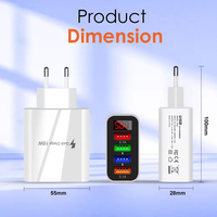 Chargeur mural universel 18W 3.1A à charge rapide QC3.0, 4 ports USB, prise électrique de voyage pour la maison, prise britannique