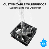 IP68 80mm 8cm étanche à la poussière DC 12V ventilateur de refroidissement 80X80X25mm double roulement à billes 2 broches PC ordinateur châssis PSU
