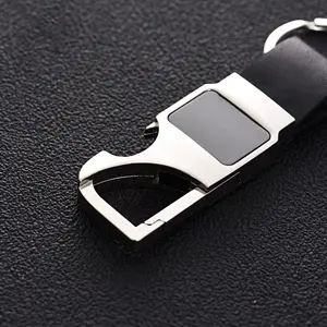 Men's High-end Metal Leather Gift Advertising LOGO Creative Car Key Rings Key Chains