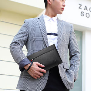 Borsa di frizione di cuoio di grande capacità per gli uomini, borsa di lusso per il telefono, sacchetto famoso di marca per il ragazzo, portafoglio, progettista - Product Image 5