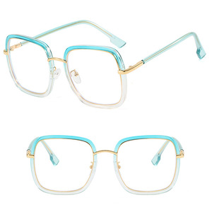 Dl kính hình vuông kính khung cận thị chống ánh sáng màu xanh TR90 phẳng rõ ràng ống kính khung lớn khung quang - Product Image 4