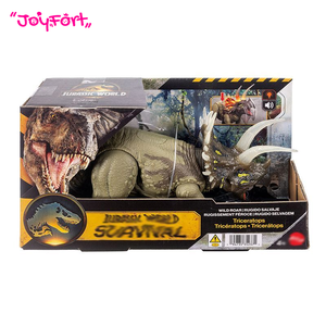 Figura <span class=keywords><strong>de</strong></span> Juguete <span class=keywords><strong>de</strong></span> Dinosaurio Triceratops-JKL81 <span class=keywords><strong>de</strong></span> la Serie Oficial <span class=keywords><strong>Jurassic</strong></span> <span class=keywords><strong>World</strong></span> <span class=keywords><strong>de</strong></span> <span class=keywords><strong>Mattel</strong></span>, con Sonido y Ataque, Sonido y Luz, Articulaciones Móviles, para Niños - Product Image 2