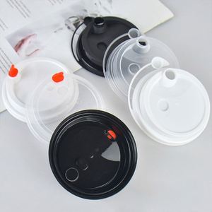ฝาพลาสติก PP เกรดอาหาร ขนาด 90 มม. 95 มม. พร้อมจุกปิด สำหรับแก้วนม/กาแฟ - Product Image 3