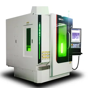 autofocus 100 watt fiber laser cutting machines Super-hard material PCD tool vertical five-axis laser processing center