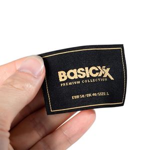 Custom Private Logo Woven Clothing Label Clothing Brand Labels Garment Label for <b>Clothes</b> - Product Image 2