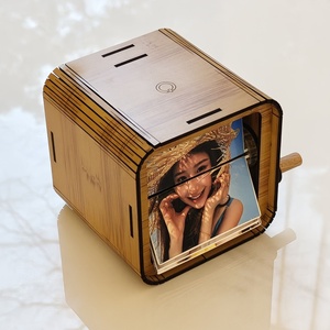 Mới lật cuốn sách ảnh máy tùy chỉnh thời gian ma thuật hộp 8 trang với hình ảnh ánh sáng tùy chỉnh màu gỗ tre tự tùy chỉnh - Product Image 4