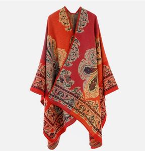 Nuevo chal con elegante estampado floral, color brillante para el invierno, capa moderna y cálida - Product Image 2