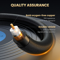 Câble coaxial Ugreen Hifi 5.1 Spdif Rca vers Rca mâle vers mâle, câble audio stéréo, nylon 3m 5m, câble vidéo Rca pour amplificateur TV domestique