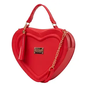 Bolso de Mano con Cristales en Forma de Corazón Rojo para Mujer, Tendencia de Moda para el Día de San Valentín - Product Image 4