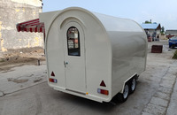 SANSHELL FA300 Camion de restauration mobile, remorque de restauration rapide, chariot à hot-dogs et burgers, camion de snacks, camion de cuisine de rue, camion de restauration rustique