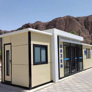 Toilettes portables en panneaux sandwich, design moderne, installation facile, lieux publics - Product Image 1