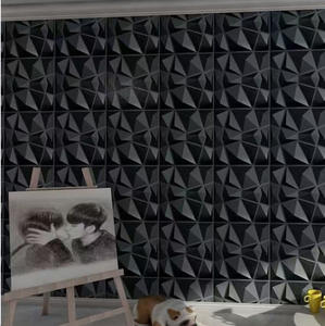 Ev otel ticari kullanım için Modern nem geçirmez PVC paneller geometrik 3D duvar panelleri - Product Image 3