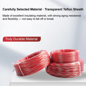 สายต่อ PT100 อุณหภูมิสูง 200℃ 2 3 4 แกน ชุบเงิน สายชดเชย RTD สายเคเบิล - Product Image 4