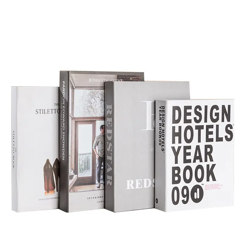 Buku Dekorasi Fashion Rumah Model Toko Kopi Mewah Dekoratif Properti Hotel Buku Tiruan untuk Dekorasi Rak Buku