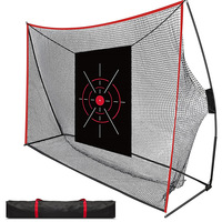 Filet d'entraînement de golf multifonctionnel 10x7 pieds, filet de frappe pour golf, softball et baseball, filet d'entraînement de swing intérieur/extérieur avec maille renforcée