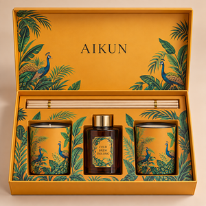 Set de Regalo Aikun con Difusor de Aromas Botánicos Cold Brew Oolong y 2 Velas de Vidrio, Empaque Personalizado OEM ODM para Regalos - Product Image 3