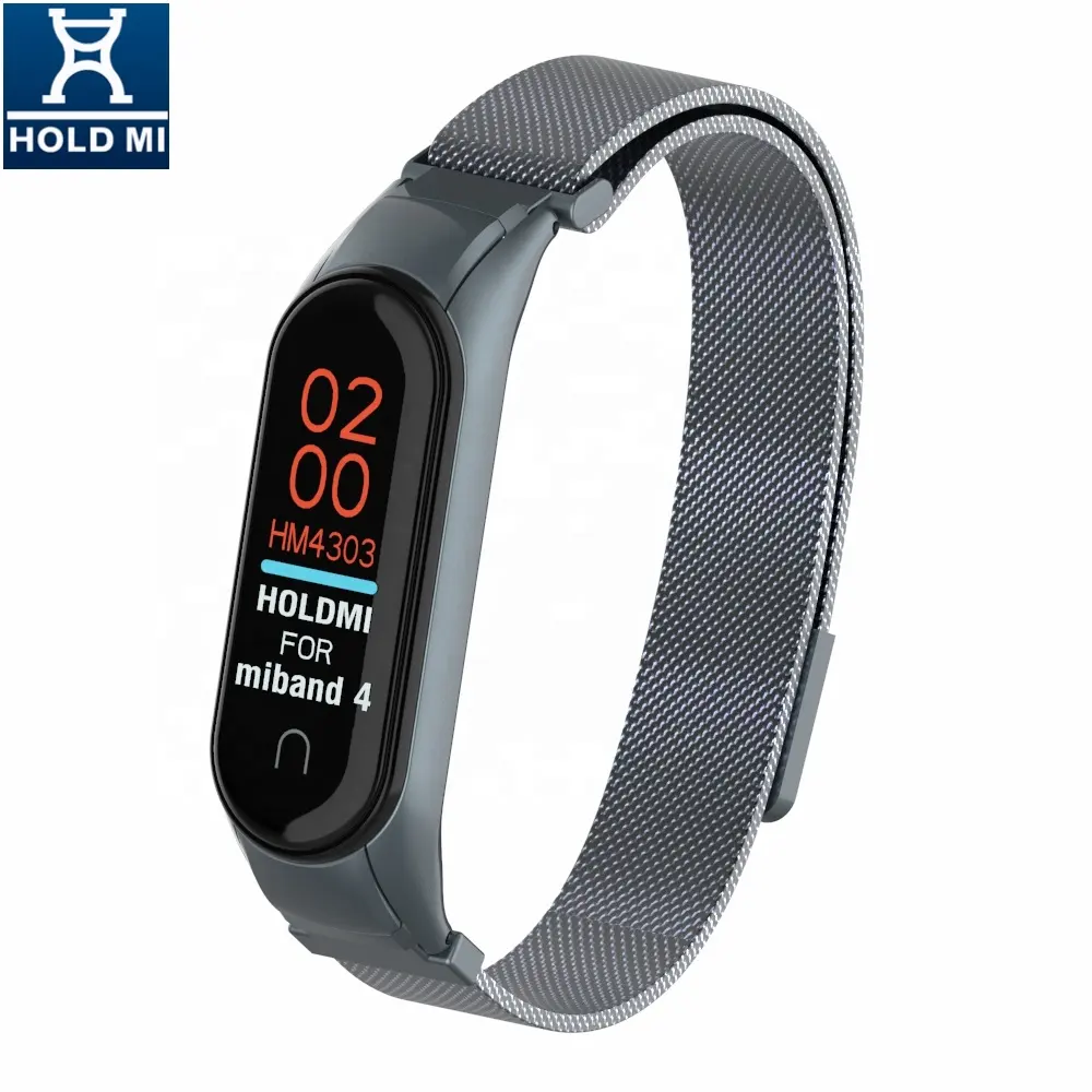 Color Mi Band 4 Milanese Smart Watch Band Gray Holdmi 43036 Series Titanium Luxury Stainless Steel 1 Pcs 20 Colors Acceptable SS