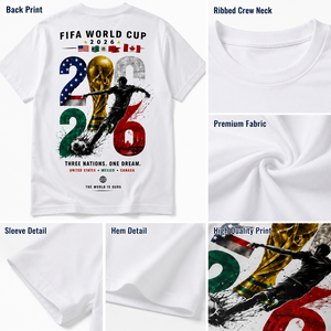 Camiseta Gráfica para Hombre, Manga Corta, 100% Algodón, Estampado de Fútbol, Ropa Casual de Calle, OEKO-TEX, BSCI - Product Image 2