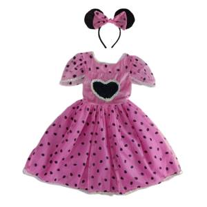 Robe en tulle rose à paillettes pour filles, robe de princesse mignonne, personnalisée pour la Journée des enfants - Product Image 4