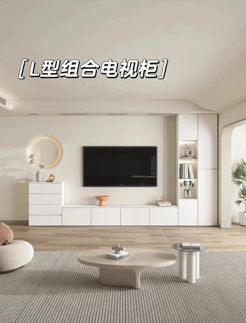 Modern Living Room Electric TV Cabinet Wall Unit Black High Quality Wooden Panel Custom Made ACE