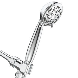Pommeau de douche à main booster à haute pression douche à effet pluie à économie d'eau avec design flexible poli chromé pour une utilisation en appartement - Product Image 3