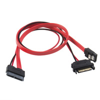 Câble SATA Slimline 7+6 broches pour lecteur DVD ROM CD-RW SATA Slim Latop, câble d'alimentation PC