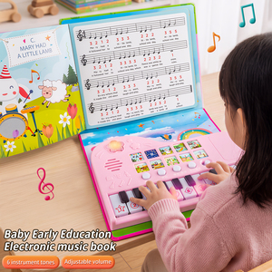Jouets musicaux électroniques multifonctionnels pour l'éducation précoce, clavier, livres de musique pour bébés, jouets d'éveil musical pour enfants - Product Image 6