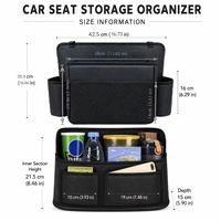 Sac de rangement universel pour siège de voiture, porte-sac à main entre les sièges avant, organisateur de voiture en cuir pour sac à main, téléphone, tasse à café