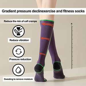 <span class=keywords><strong>Calze</strong></span> a Compressione in Cotone per Donna, Professionali per Fitness, Sport e Yoga, con Fondo in Spugna per Assorbimento del Sudore e Compressione Muscolare - Product Image 3