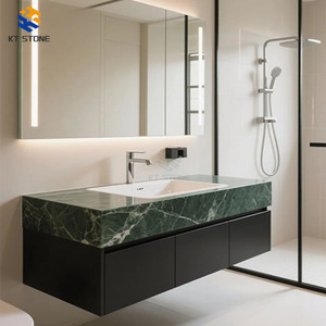 우아한 대리석 욕실 세면대 수납장, 모던 디자인, 내구성 및 청소 용이, 주택 개조용 - Product Image 6