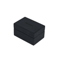 Boîte à montre en bois grainé noir mat avec doublure en mousse EVA, logo personnalisé pour l'emballage de montres-bracelets, vente en gros et rangement de luxe pour cadeaux
