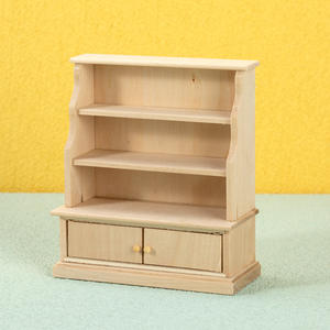 Mini muebles de casa de muñecas OB11 DIY estilo de juguete estudio sala de estar librería gabinete de almacenamiento estante de madera gabinete de escena en miniatura - Product Image 6