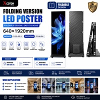Pantalla LED Plegable para Interiores, P1.25 P1.53 P1.86 P2.5, Aluminio Fundido a Presión, 640*1920mm, Pantalla Publicitaria LED